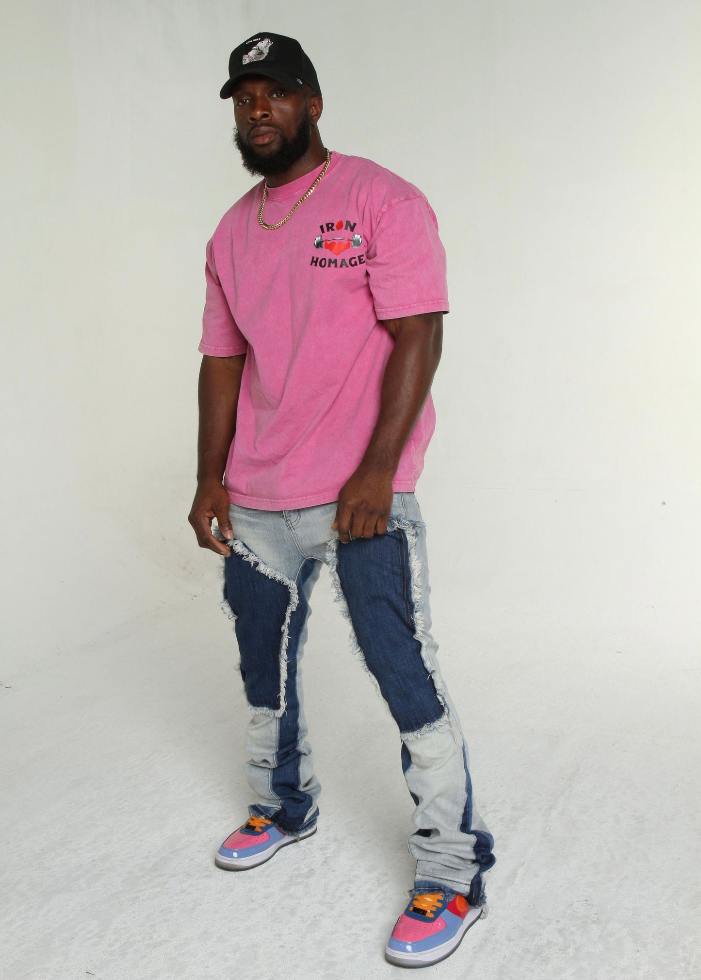 Limited Premium Oversized Acid Washed Pink T-Shirt