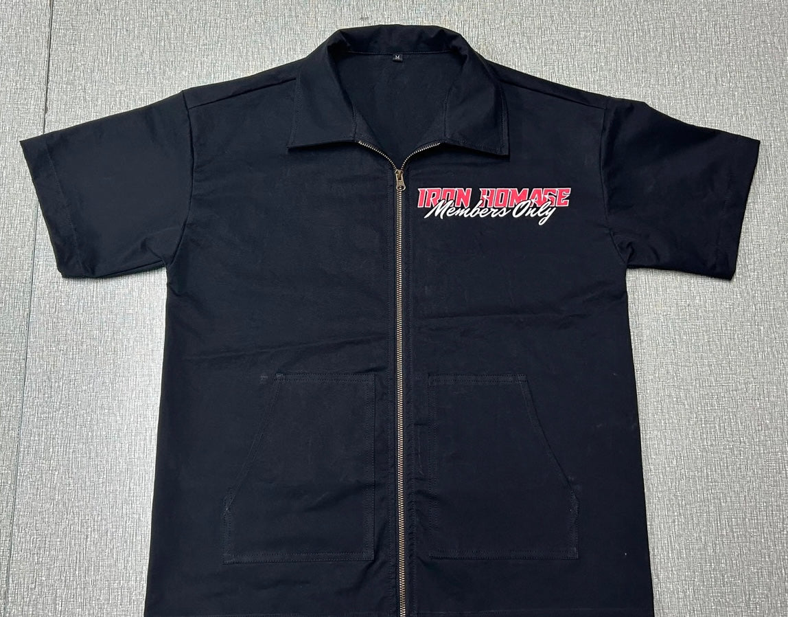 IRON HOMAGE “MEMBERS ONLY” ZIPPER POLO