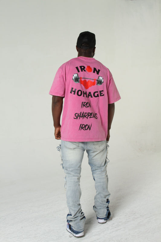 Limited Premium Oversized Acid Washed Pink T-Shirt