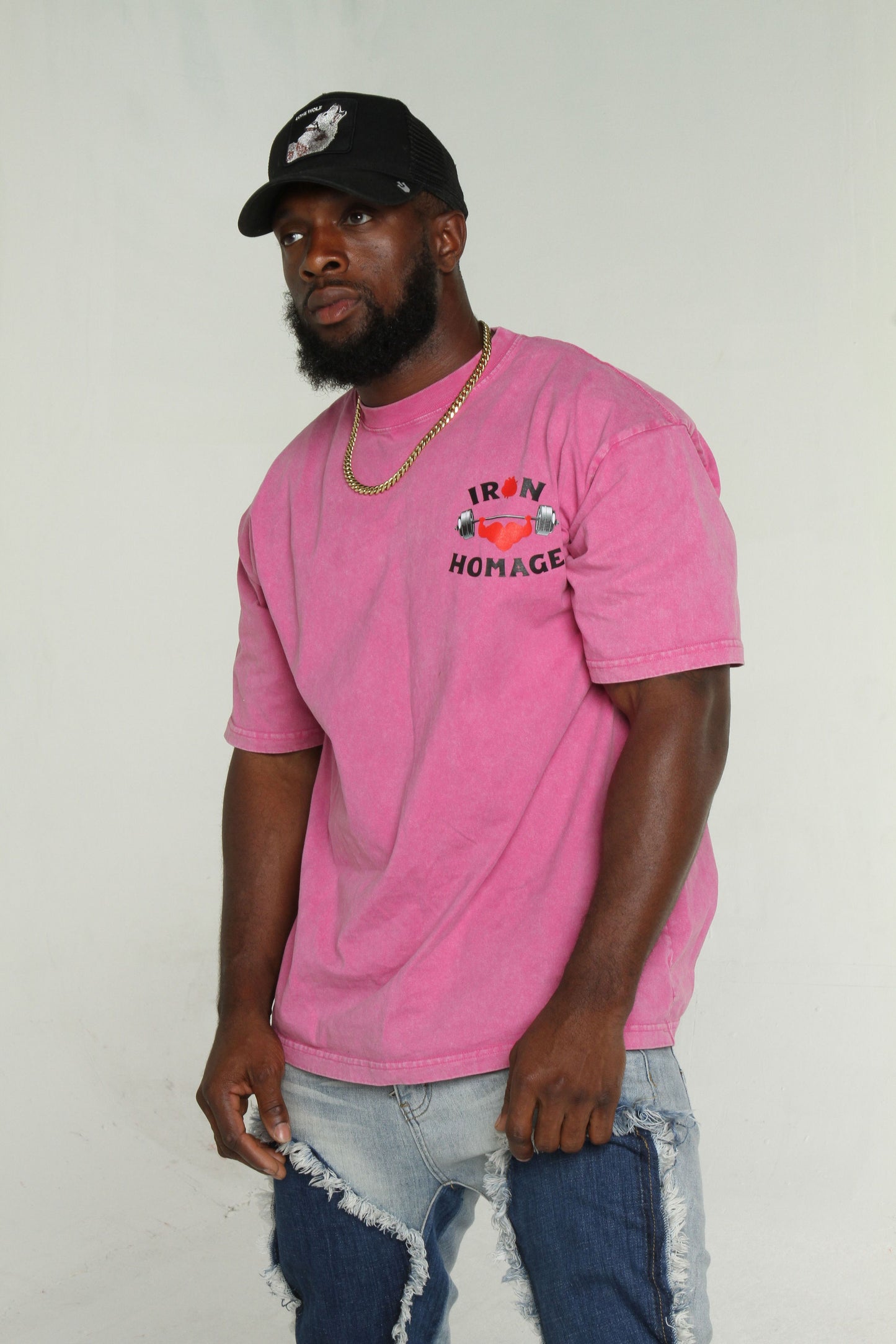 Limited Premium Oversized Acid Washed Pink T-Shirt